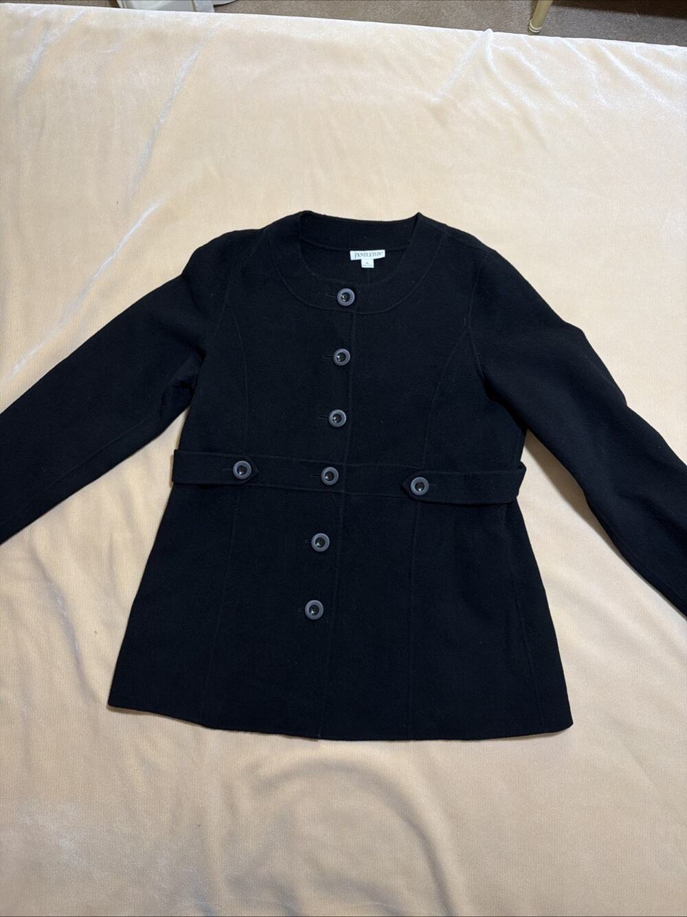 Pendleton Black Blazer Coat Size XL Classic 100% Merino Wool Jacket